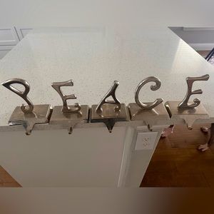 PEACE Mantle Stocking holders